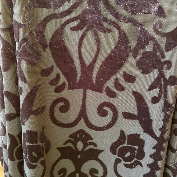 Aqua Black Velvet Print Dress Large - Picture 5 of 8